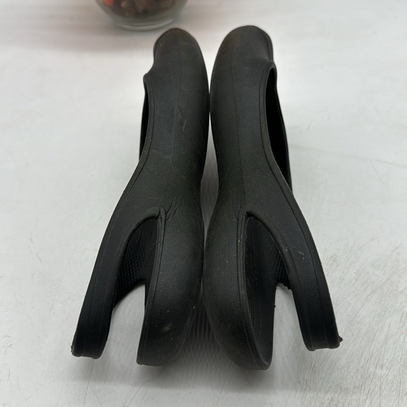 CROCS Black Peep Toe Sling Back Flat Sandal Size 9 CR5483 - Picture 6 of 9